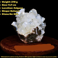 Halundite with Apophyllite Cluster – 210g | 7x7 cm | Natural Crystal from India