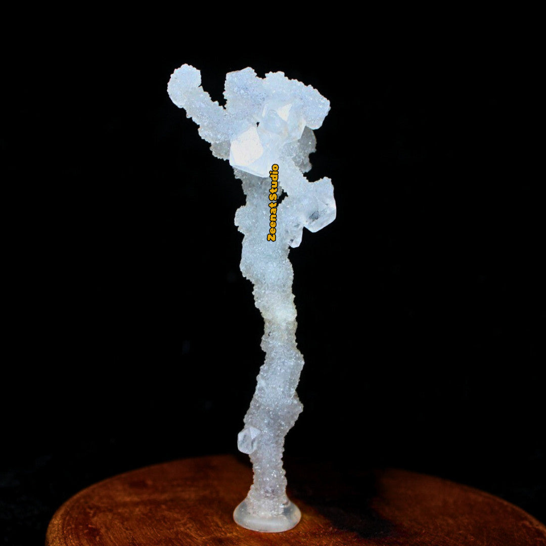 Apophyllite Cube Cluster Tower Shape 11cm 150g Natural Mineral Specimen Repaired