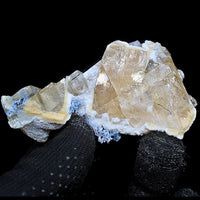 Rainbow Calcite with Mordenite Geode 67g Mineral Specimen 8x4.5cm India