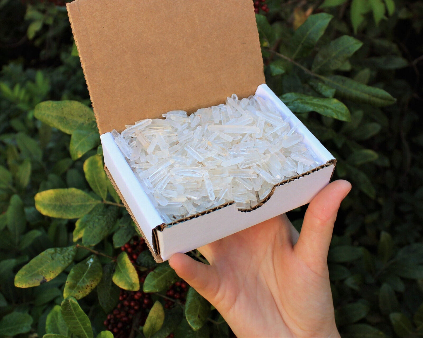 Tiny Natural Matchstick / Jewelry Quartz Crystal Points 1/2 lb (8 oz) Box Lot