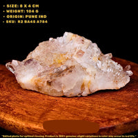 Phantom Quartz Crystal 104g 8x4 cm Natural Raw Cluster Specimen from India