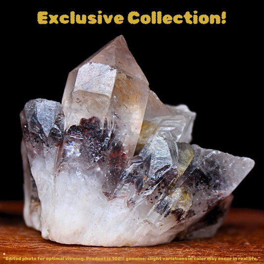 Phantom Quartz 32g Mini Crystal Cluster Raw Healing Stone India