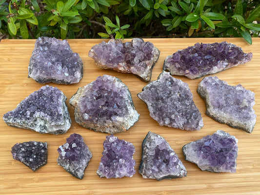 Grade A Amethyst Cluster, Amethyst Geode, Raw Amethyst Druze, Pick a Size