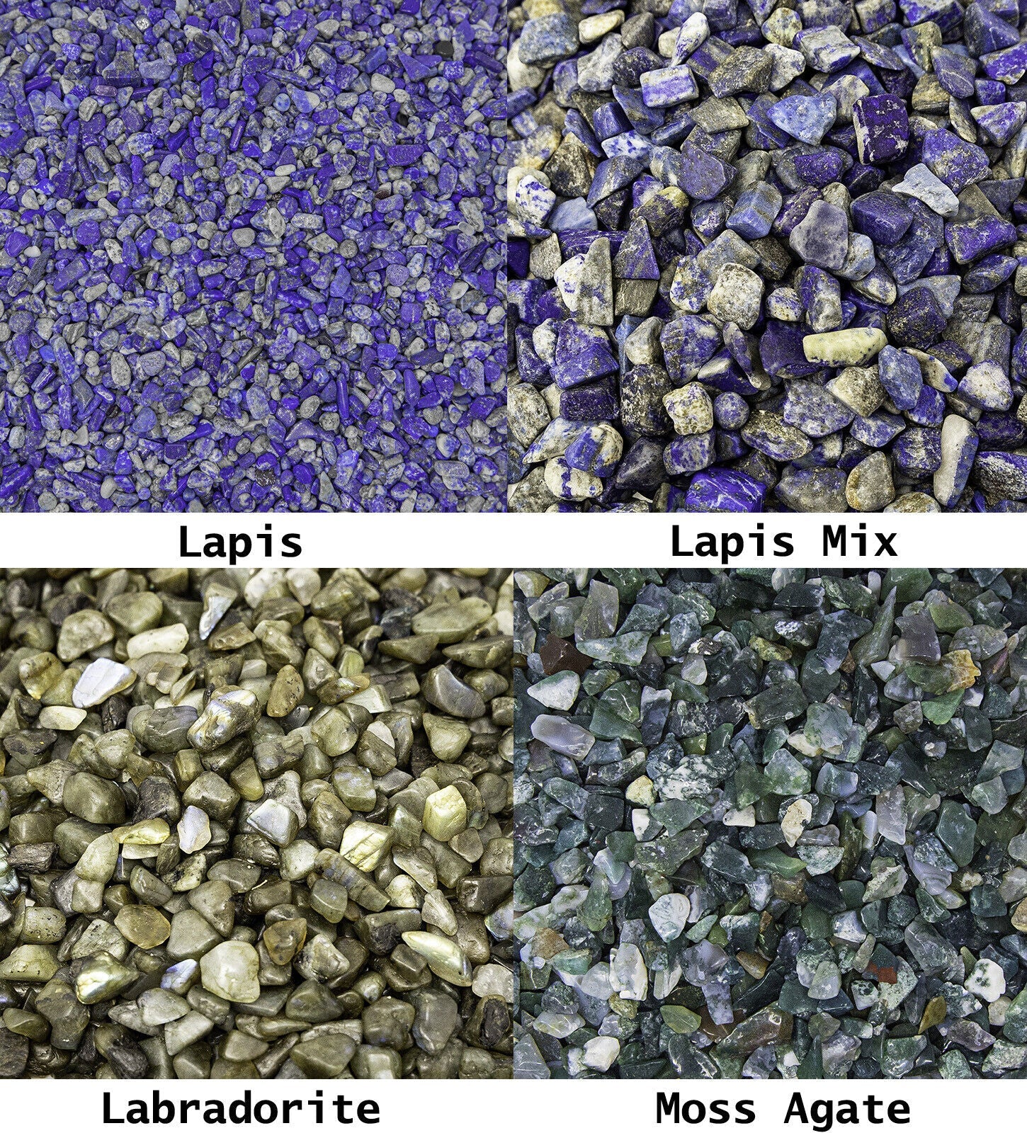1/2 LB - 1 LB Tumbled Crystal Chips Bulk Gemstone Undrilled Beads Natural Stones
