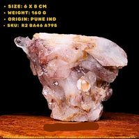 Phantom Quartz Crystal Cluster 160g 6x8 cm – Rare Ghost Layer Mineral