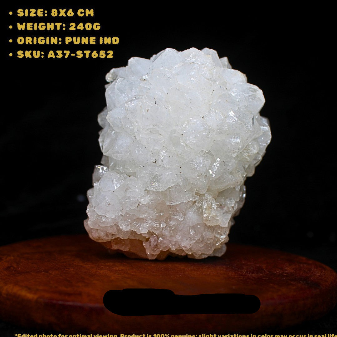 240g Natural Apophyllite Cluster Crystal Mineral Specimen Healing India