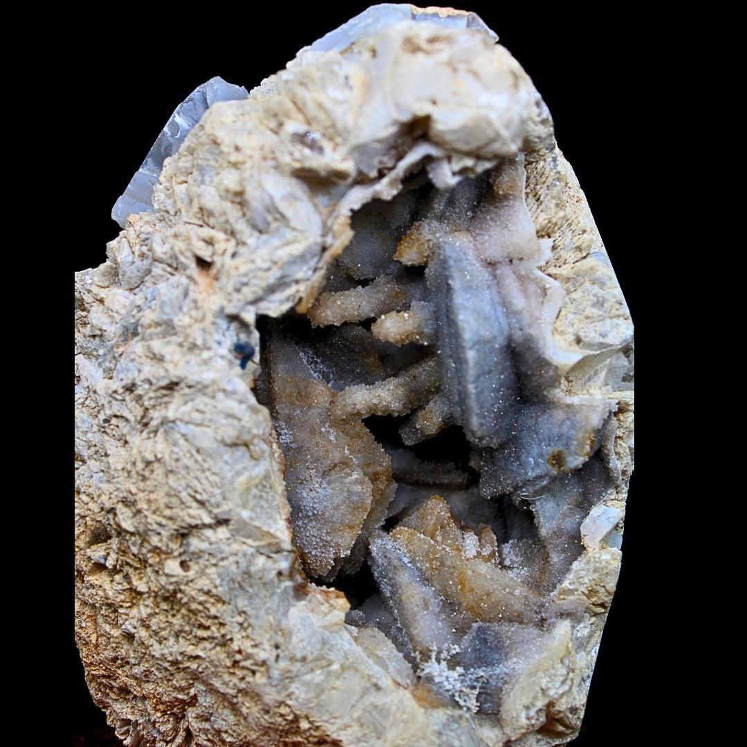 Amethyst Chalcedony Geode 1.8kg Natural Crystal Cluster Mineral India