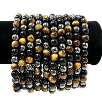 6 mm Bead Gemstone Bracelets BUY 3 GET 1 FREE - Dainty Stretch Crystal Bracelets