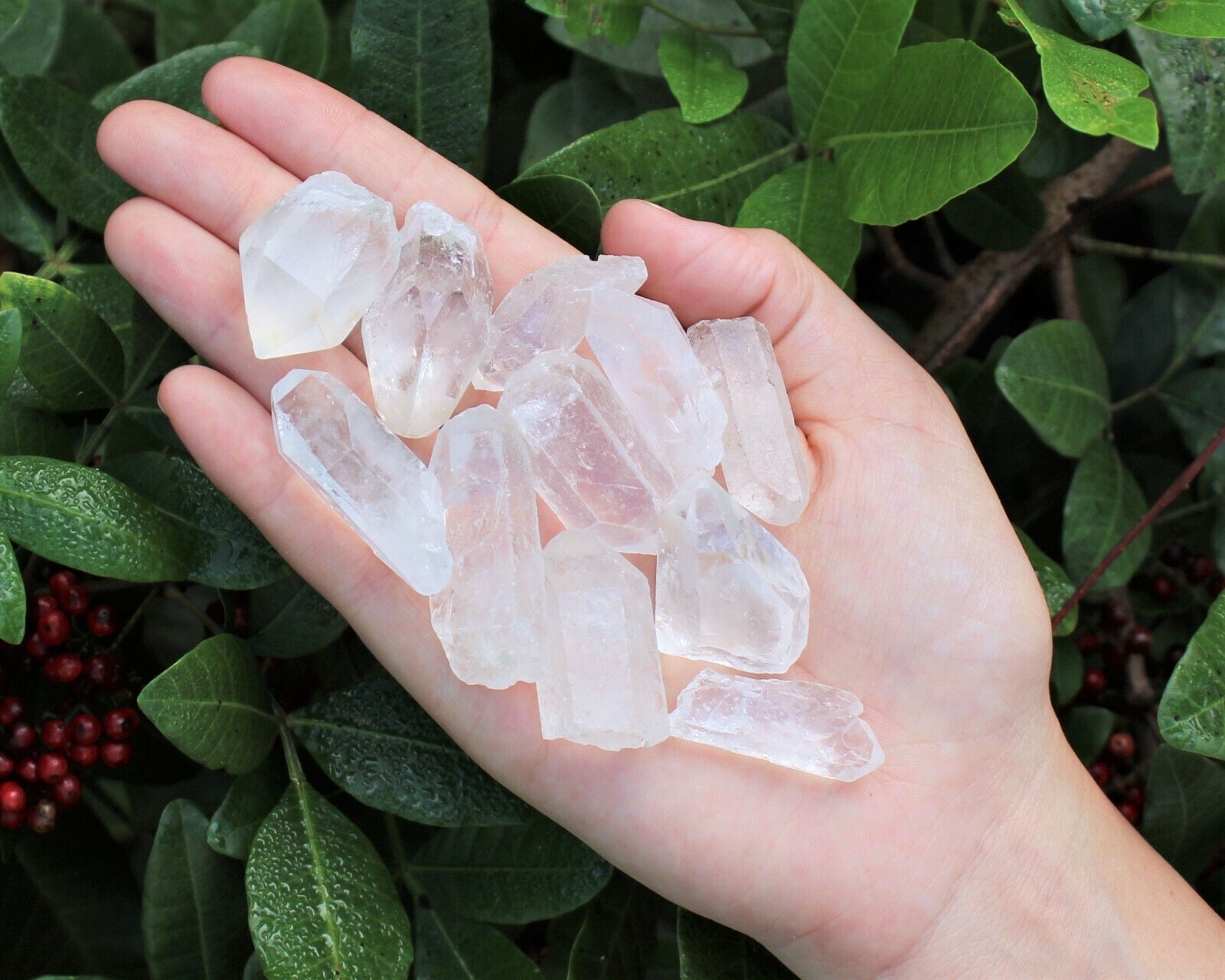 Wholesale Bulk Lot 1 lb Natural Clear Quartz Crystal Points Wand, AAA Quality