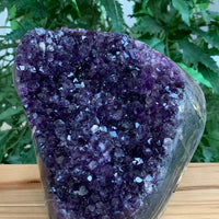 Finely Polished Uruguay Deep Purple Amethyst Cluster Crystal Geode, Pick a Size