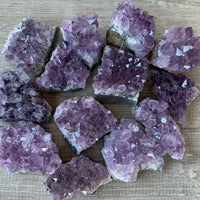 3 Piece Healing Crystal: Citrine, Amethyst &Clear Quartz Crystal Clusters Geodes