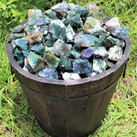 1000 Carat Bulk Lot Natural Rough Moss Agate, Raw Rock Crystal Healing 200 Grams