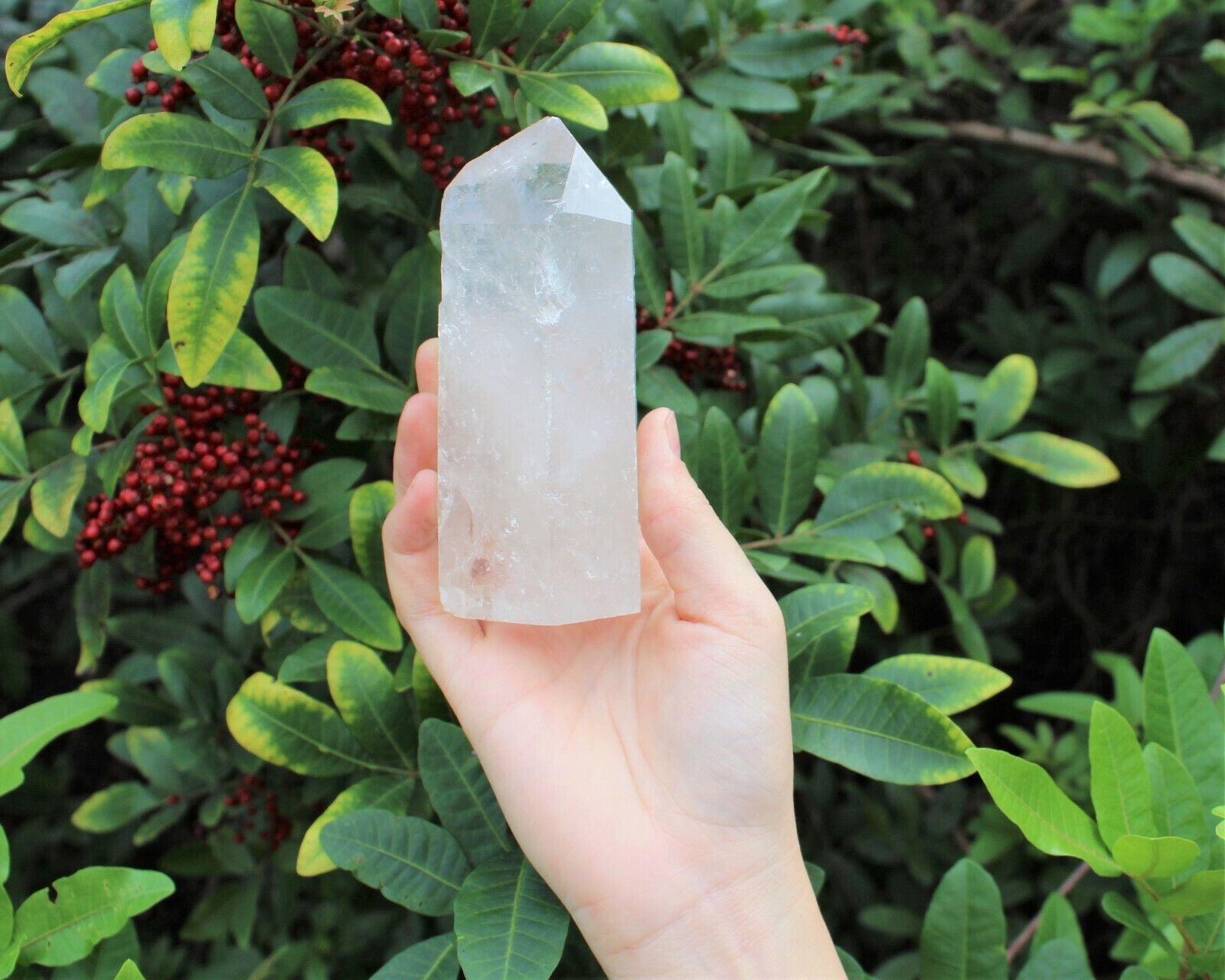 ✨ Natural Clear Quartz Point with Cut Base | Premium 'A' Grade | Zeenat Studio