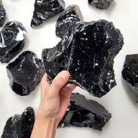 GIANT Black Obsidian Stones Large Raw Healing Crystals Natural Lapidary Rocks