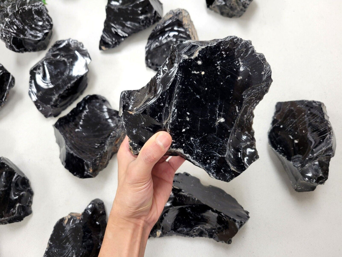 GIANT Black Obsidian Stones Large Raw Healing Crystals Natural Lapidary Rocks