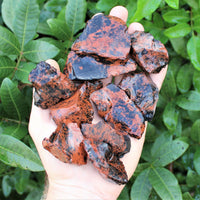 Raw Natural Mahogany Obsidian Crystals - Choose How Many - Raw Obsidian Stones