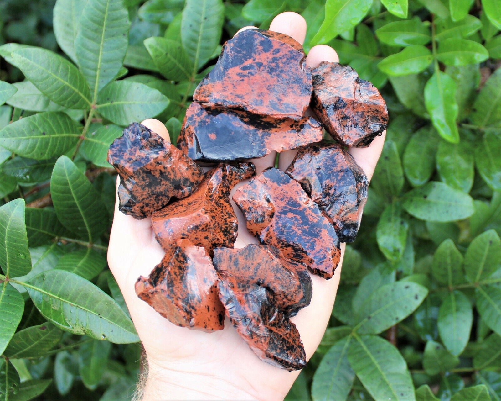 Raw Natural Mahogany Obsidian Crystals - Choose How Many - Raw Obsidian Stones
