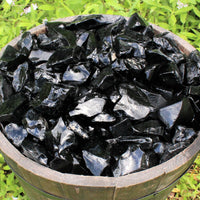 Raw Natural Black Obsidian Crystals: Choose How Many Pieces - Rough Obsidian