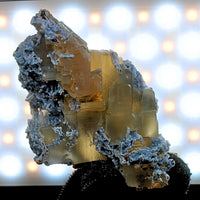 Rare Rainbow Calcite with Mordenite 76g Cabinet Specimen India 7x5.5cm