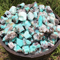 1/2 lb Lot Bulk Natural Rough Amazonite Crystal Healing Raw (8 oz)