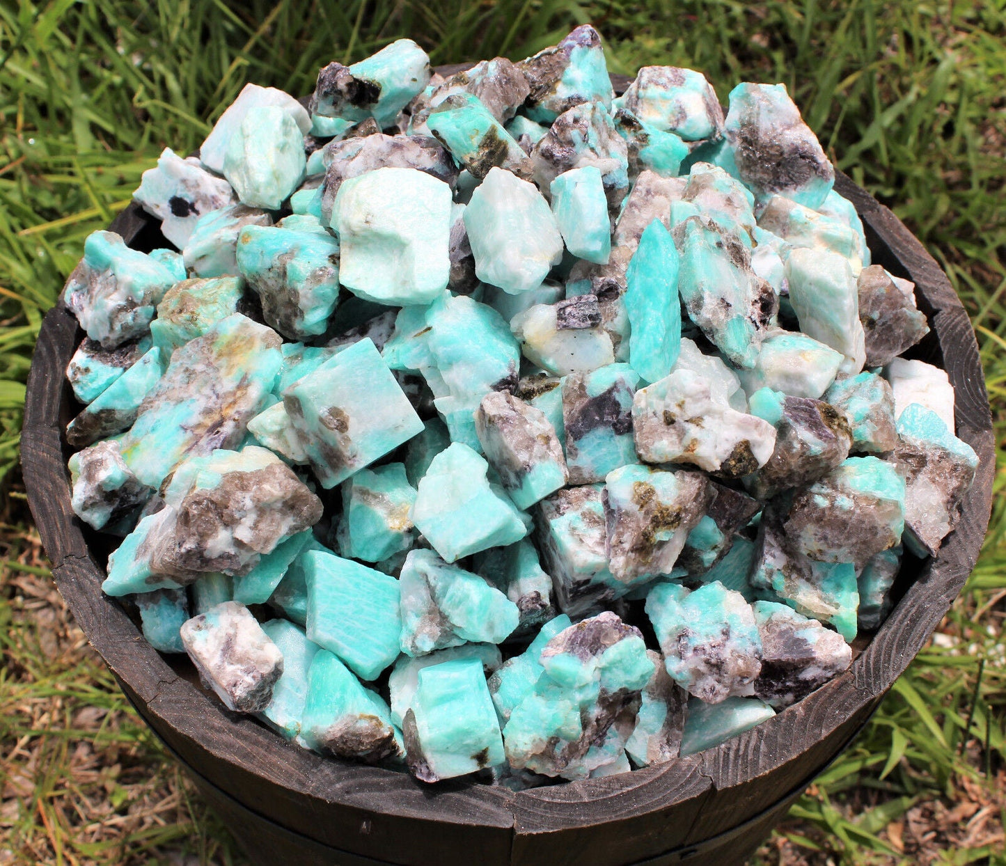 1/2 lb Lot Bulk Natural Rough Amazonite Crystal Healing Raw (8 oz)