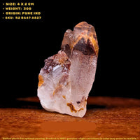 30g Phantom Quartz Crystal 4x2cm Natural Raw Healing Stone from India