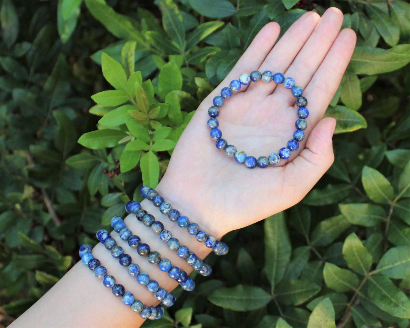 8 mm Bead Gemstone Bracelets: BUY 3 GET 1 FREE! (Stretch Crystal Bead Bracelets)