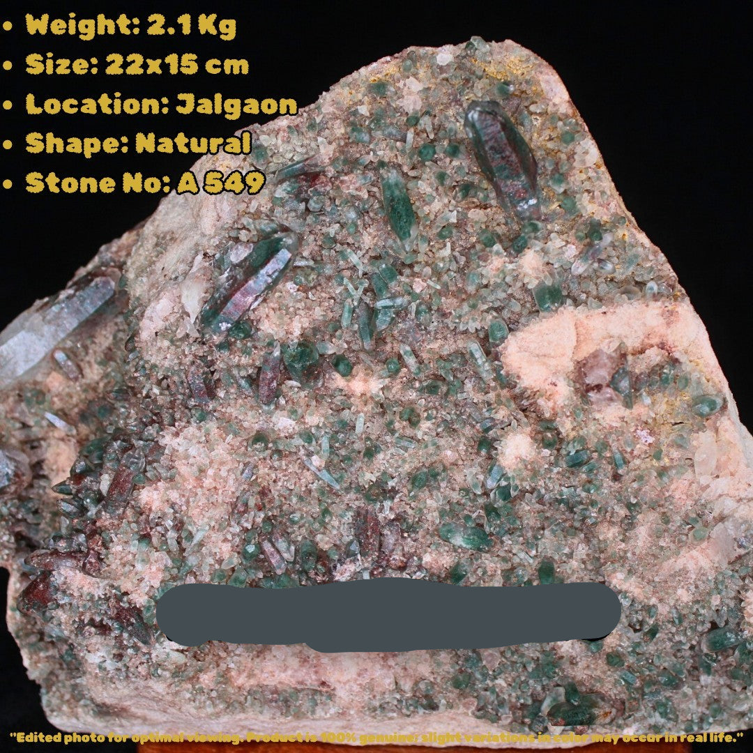 Green Chlorite Quartz Phantom 2.1kg Rare Collector Crystal Specimen India