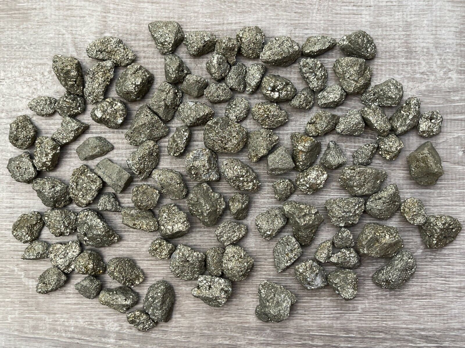Grade A++ Small Rough Pyrite Stone, 0.5-1" Raw Pyrite Stone, Wholesale Bulk Lot