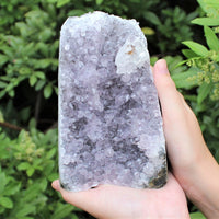 CRAZY CHEAP Gray Lavender Amethyst Cut Base Crystal Geodes - Closeout Amethyst
