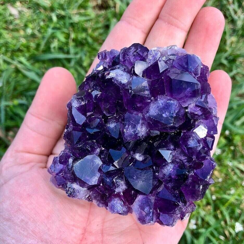 80-100g Raw Amethyst Crystal Quartz Cluster Specimens Healing Reiki Ornaments