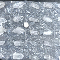 Clear Quartz Crystal Points (25 Pieces) Assorted Flat Pack Rough Raw Gemstones