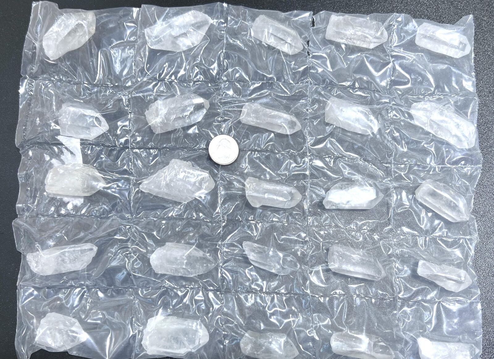 Clear Quartz Crystal Points (25 Pieces) Assorted Flat Pack Rough Raw Gemstones