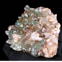 826g Green Himalayan Clear Quartz Cluster Rare Mineral Specimen from India