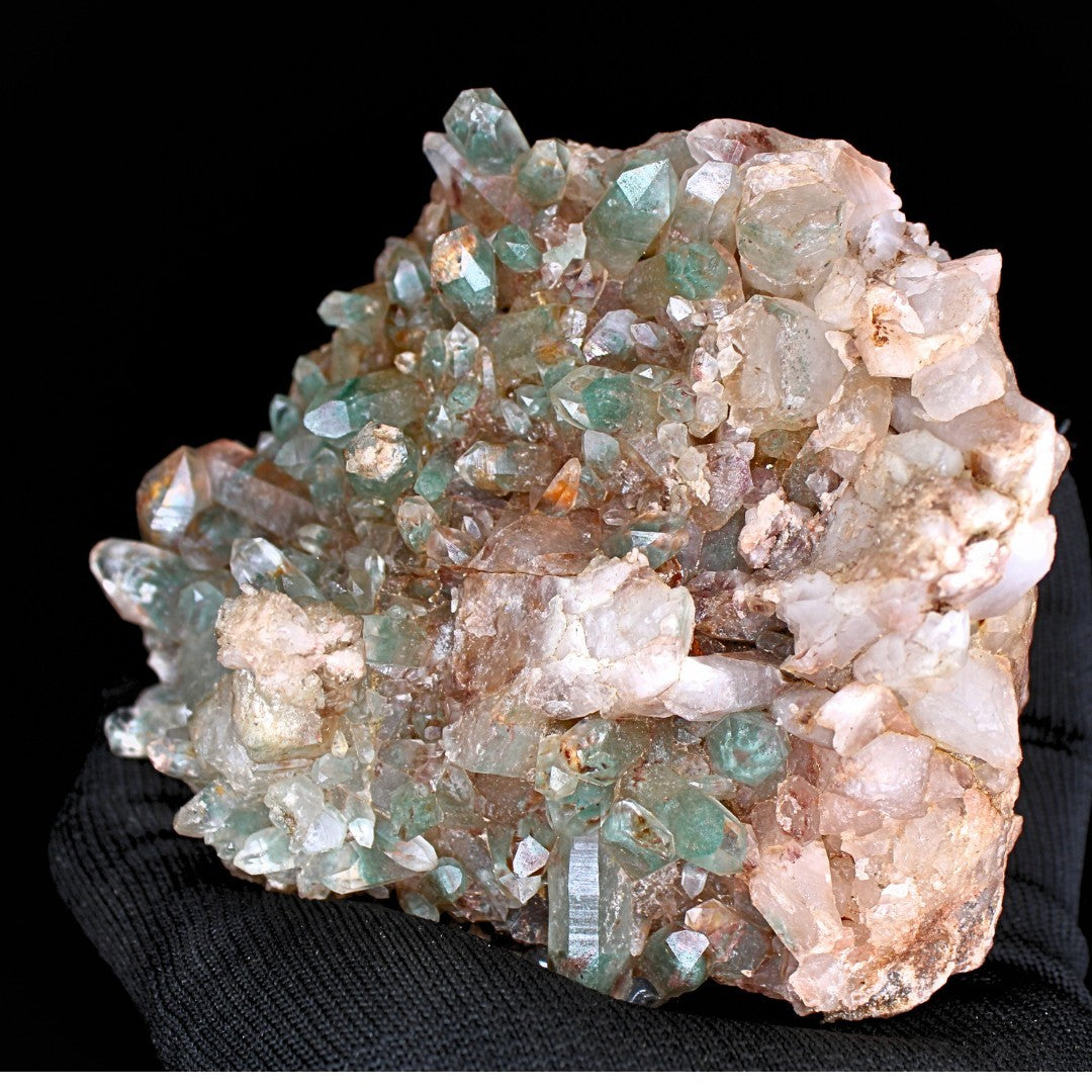 826g Green Himalayan Clear Quartz Cluster Rare Mineral Specimen from India