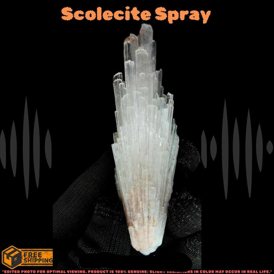 Rare Scolecite Spray Crystal 15g Zeolite Mineral Specimen from India