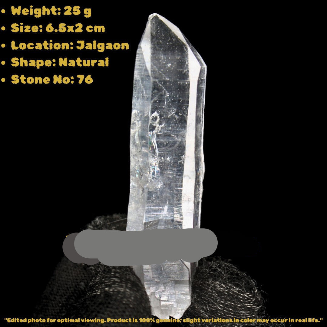 Rare Mini Himalayan Clear Quartz Crystal Specimen 25g 6.5cm India