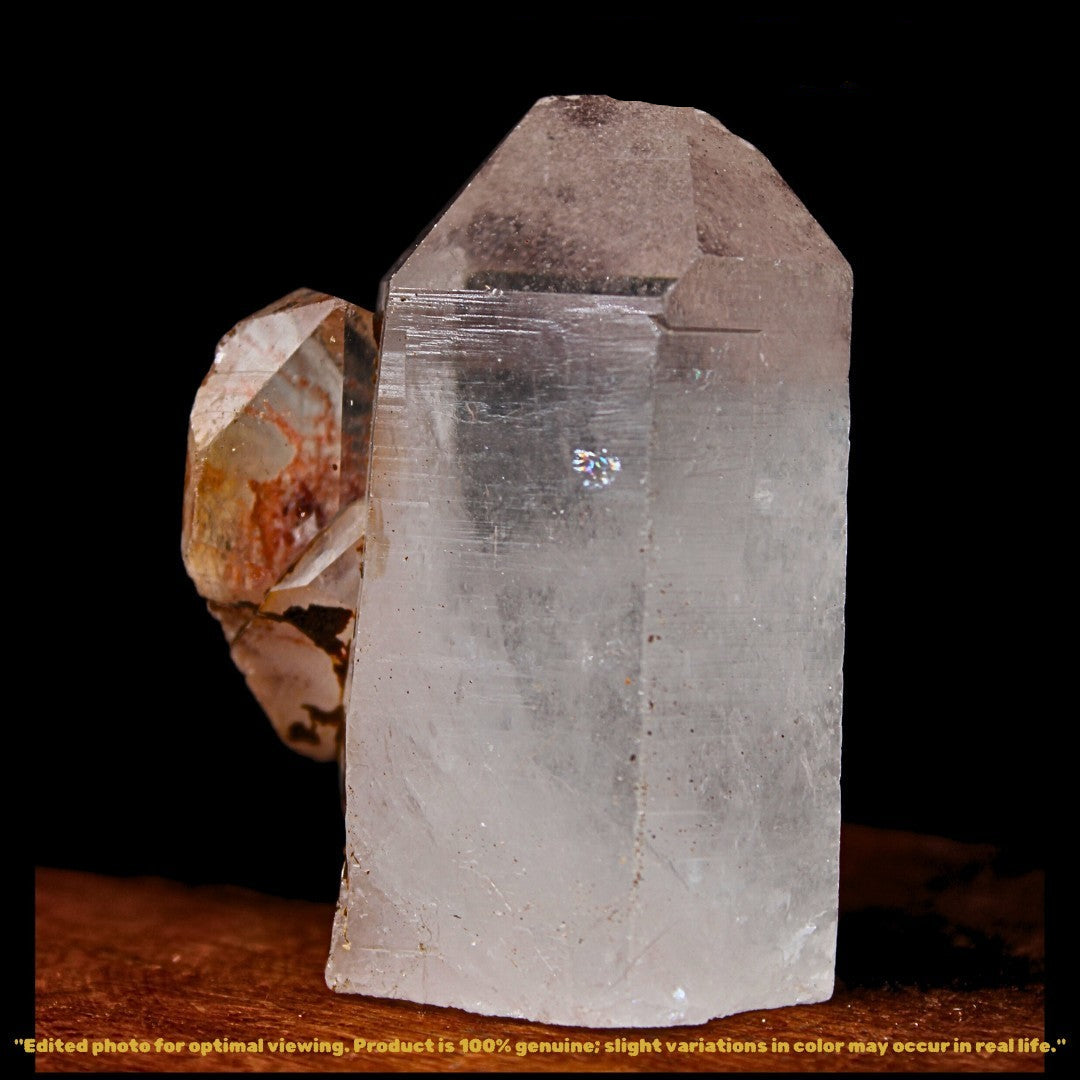 Phantom Quartz Crystal 86g 5x3 cm Raw Natural Healing Stone from India