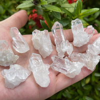 10 pcs Box Clear Quartz Clusters Collection, Grade A++ Raw Clear Quartz Geode