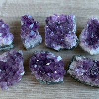 3 Piece Healing Crystal: Citrine, Amethyst &Smoky Quartz Crystal Clusters Geodes