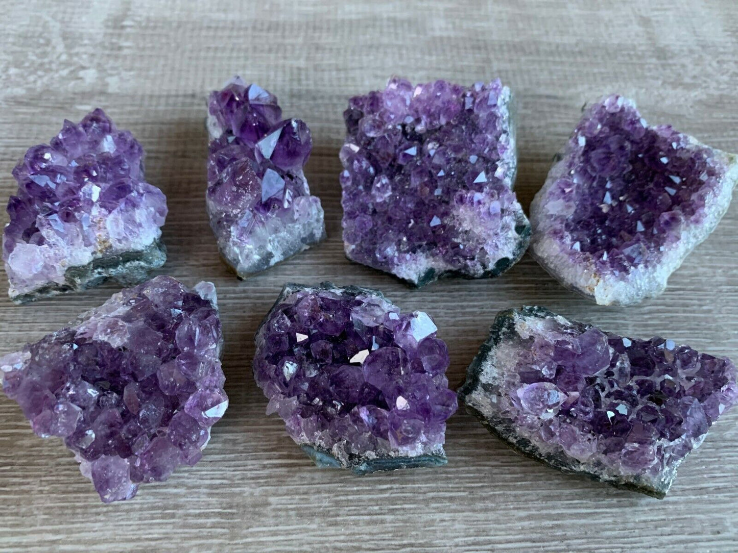 3 Piece Healing Crystal: Citrine, Amethyst &Smoky Quartz Crystal Clusters Geodes