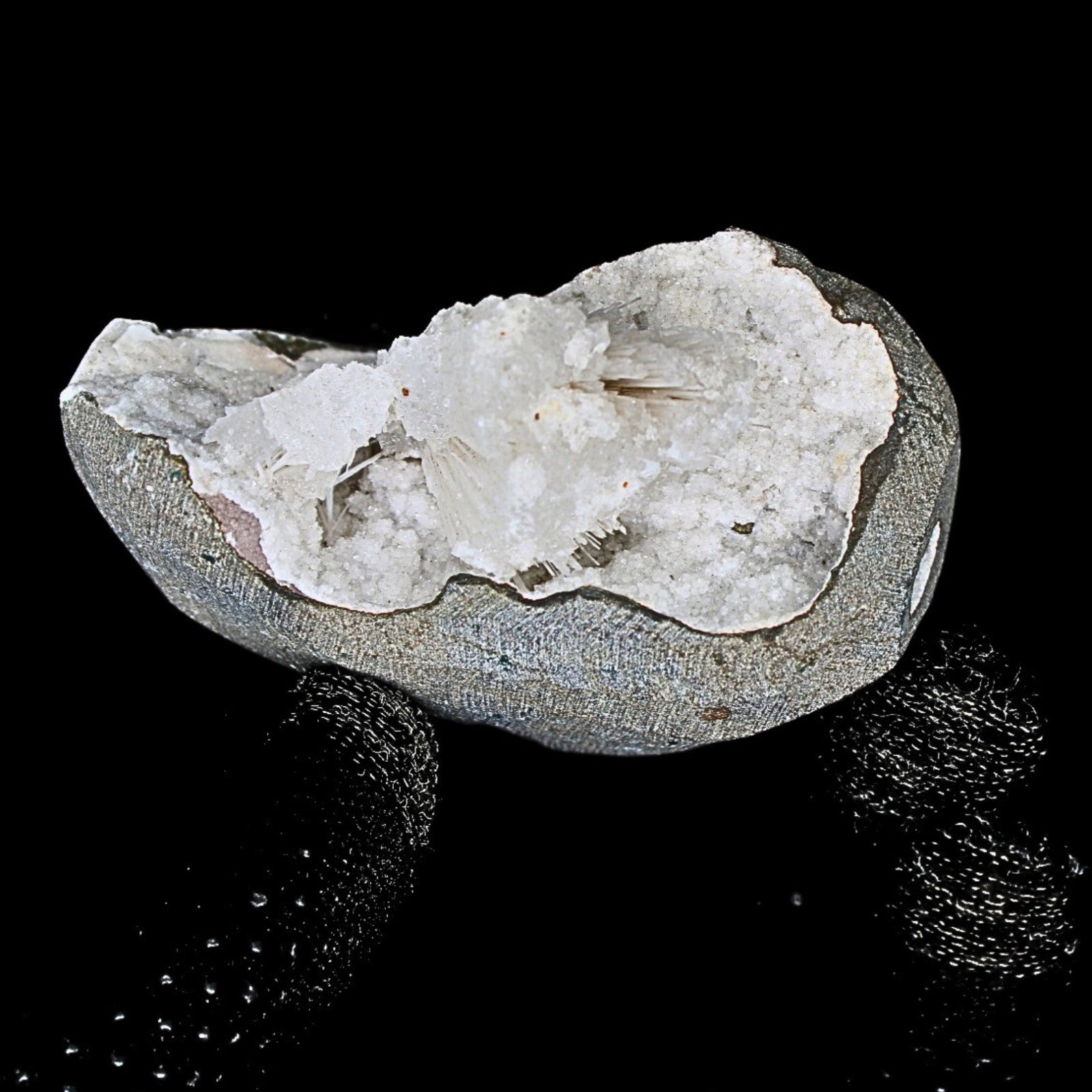 Scolecite Geode 176g Natural Radiating Needle Crystal Healing Stone India