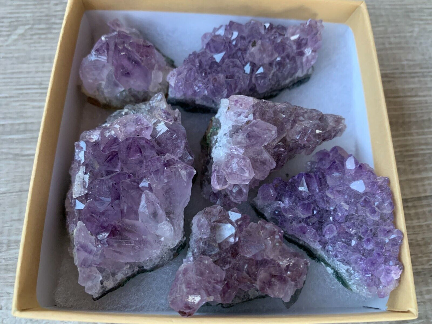 Raw Amethyst Cluster Druzy Collection Box: 6 - 8 oz Box Lot, Natural Amethyst
