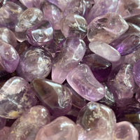 Grade A++ Amethyst Tumbled Stones, 0.75"-1.25" Amethyst Polished Stone, Bulk Lot