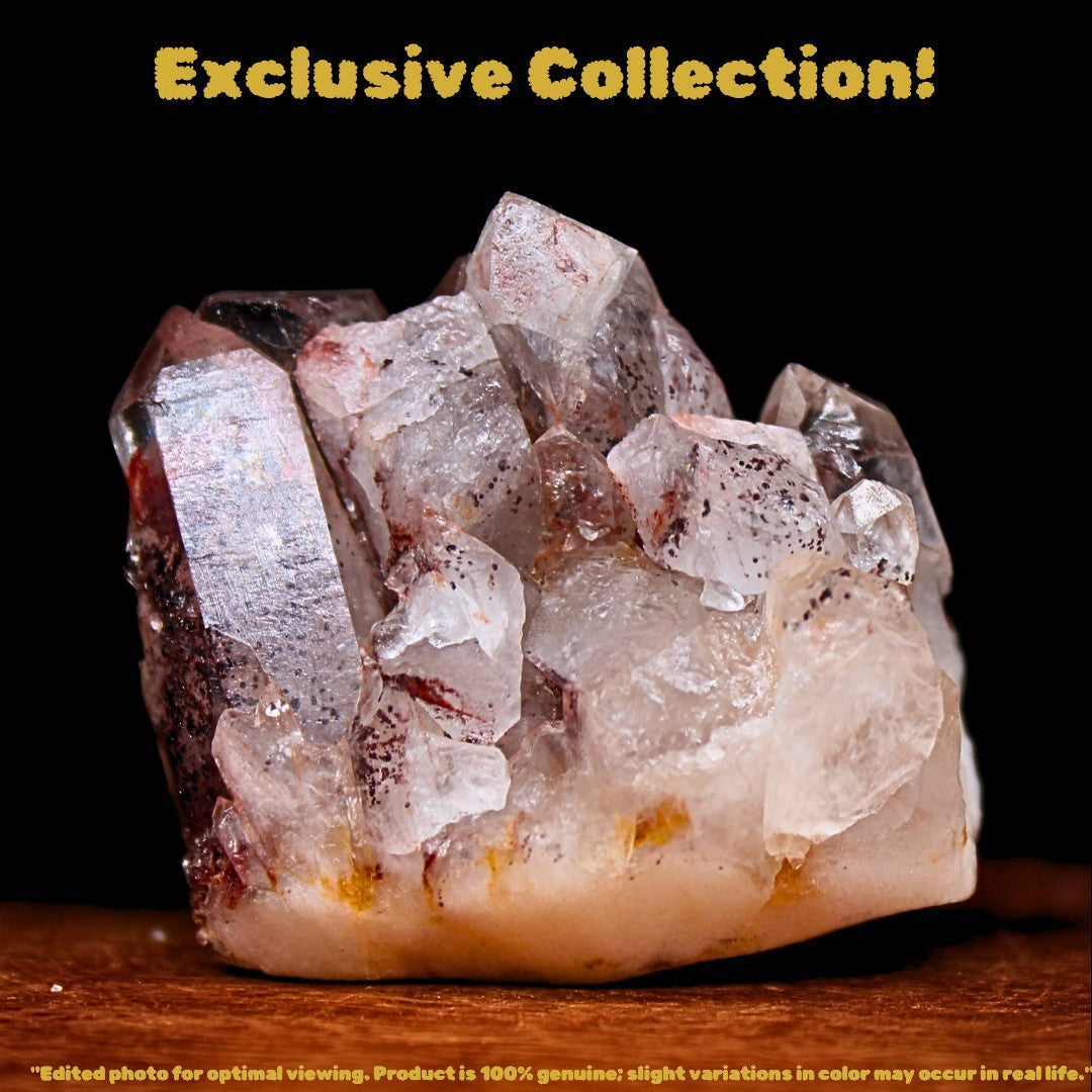 46g Phantom Quartz Crystal Cluster – Rare Mineral Specimen from India