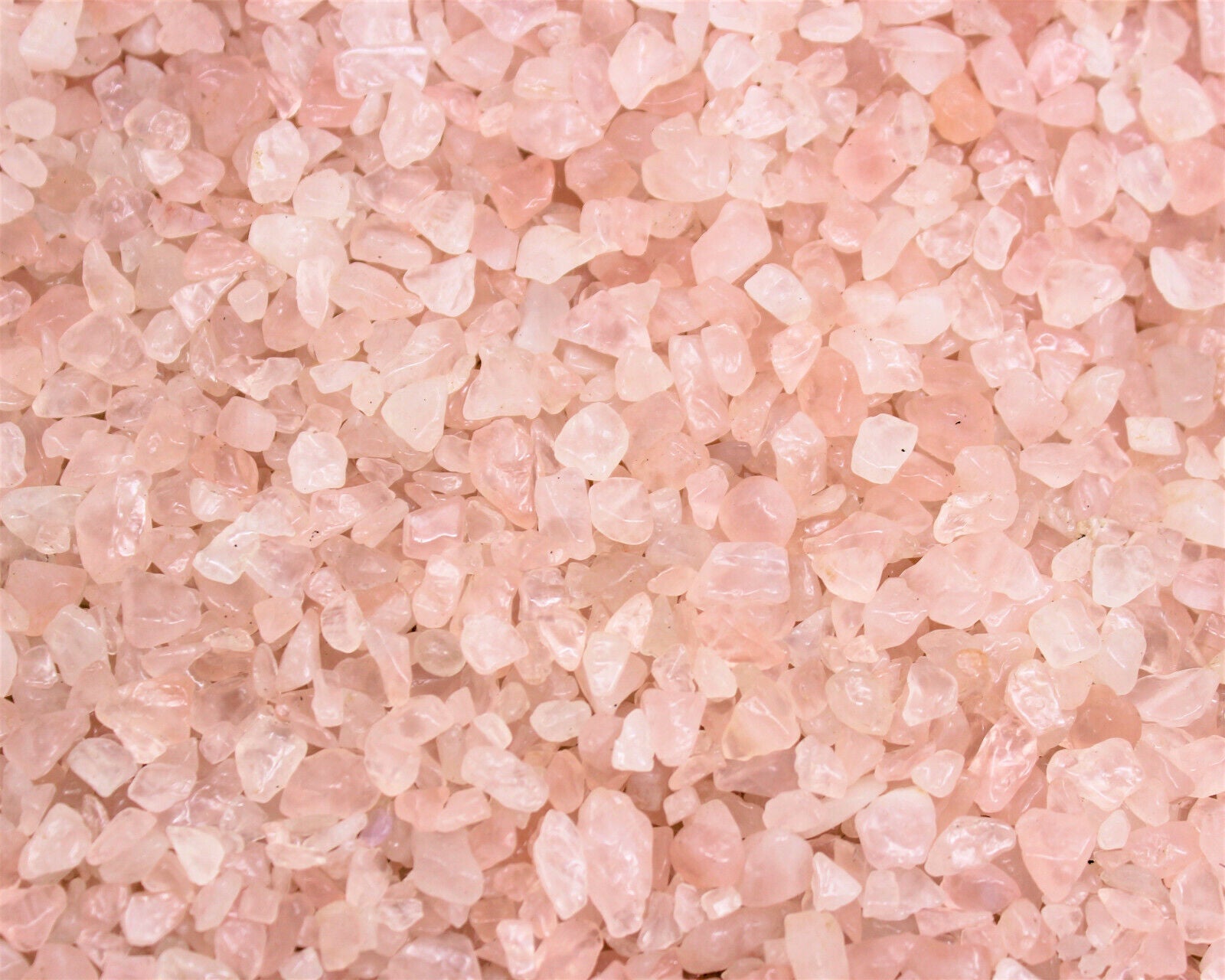 Rose Quartz Semi Tumbled Gemstone Mini Chips 6-8 mm, 'A' Grade Wholesale Lots