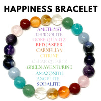 8 mm Bead Gemstone Bracelets: BUY 3 GET 1 FREE! (Stretch Crystal Bead Bracelets)