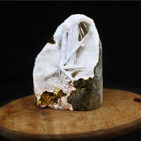 220g Scolecite Geode,Scolecite Spray In Geode Quartz Crystal, Rare Gemstone