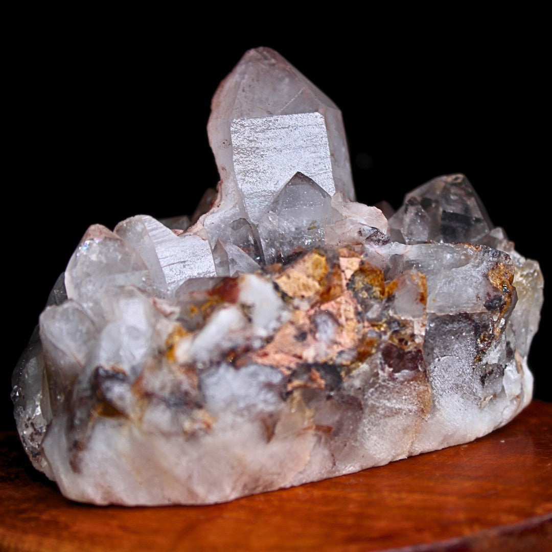 Natural Phantom Quartz Cluster 410g Healing Crystal Raw Stone India 10x6 cm