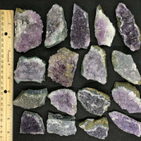 Grade B Raw Amethyst Cluster Druzy, 15-16 oz Lot, 2 - 3 Inches Natural Amethyst